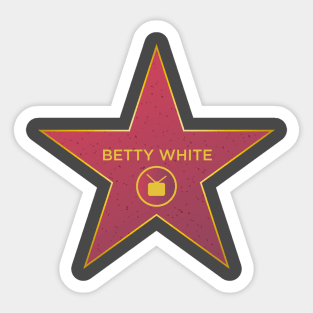 betty white hollywood star Sticker